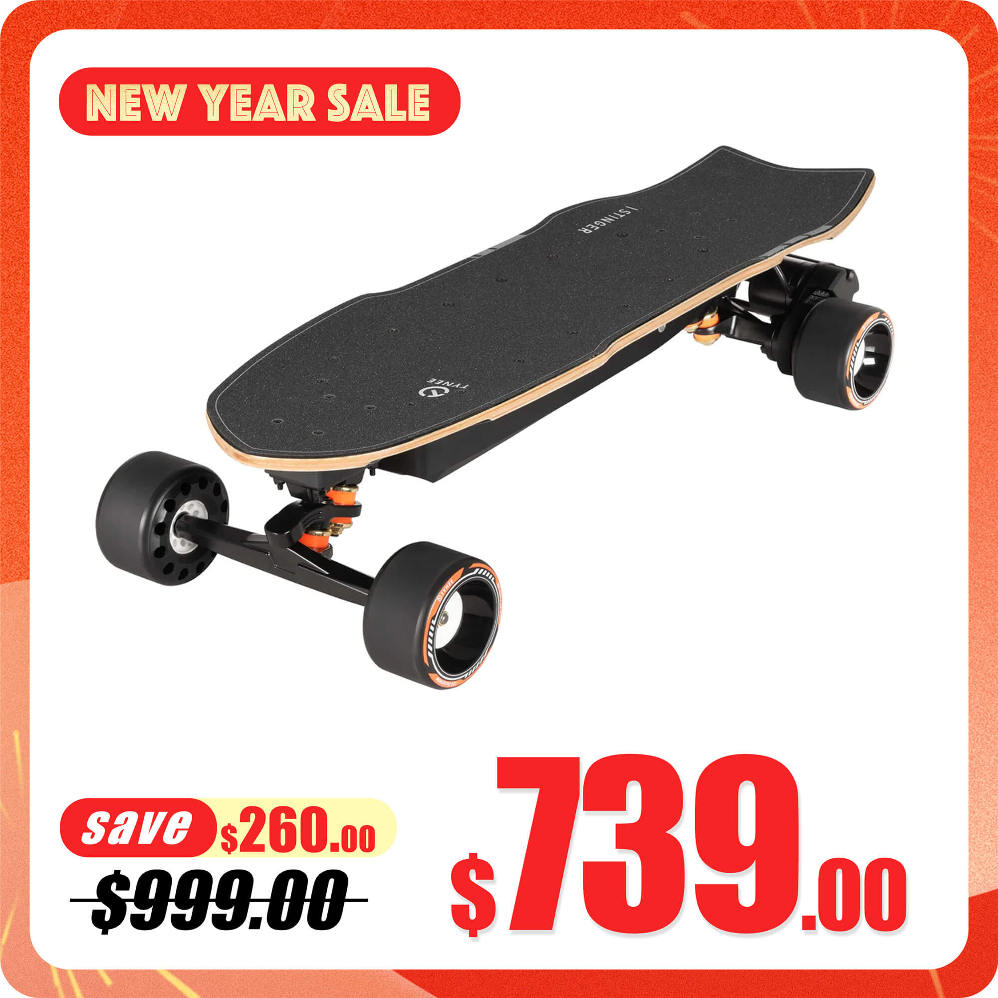 Tynee® Stinger Long Range DKP Electric Skateboard & Shortboard - Recensione Skateboard elettrico